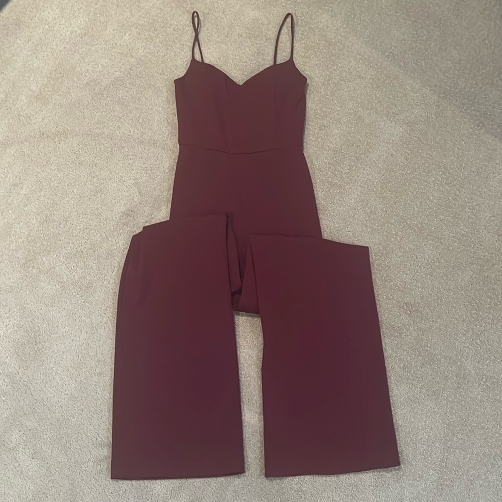 Lulus Spaghetti Strap Wide Leg Jumpsuit. Size S.